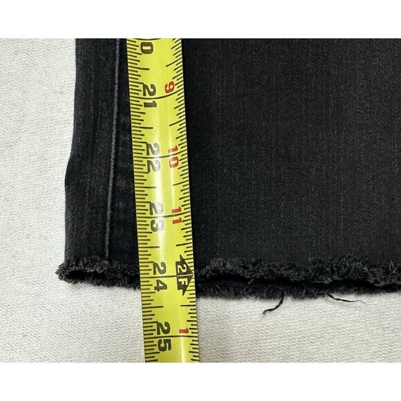 Liverpool Los Angeles Jeans Womens 10 Black The Crop Flare Stretch Dark Denim - Picture 8 of 12
